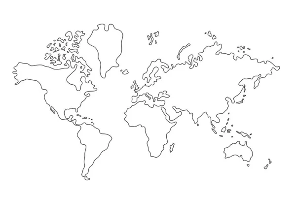 Carte Monde Carte Politique Monde Sur Fond Gris Pays — Image vectorielle