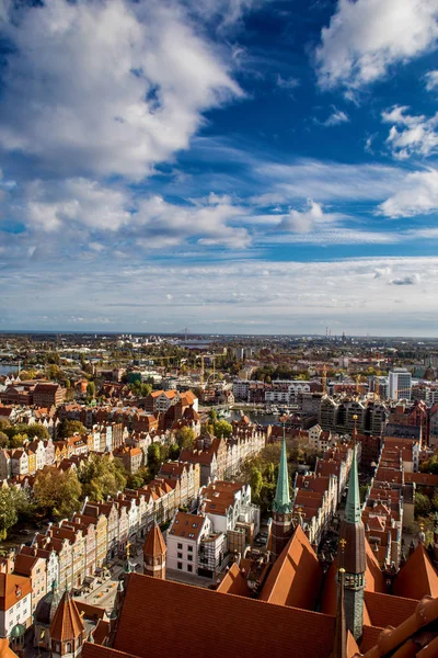 Ovanifrån tornet i Gdansk — Stockfoto