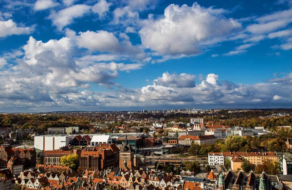 Vista desde la torre en Gdansk — Foto de Stock