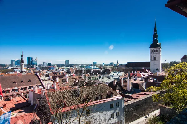 Tallin 'in eski şehir merkezi — Stok fotoğraf