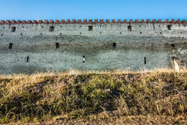 Τείχος Του Κάστρου Medzhybizh Στην Περιφέρεια Khmelnytskyi Ουκρανία — Φωτογραφία Αρχείου