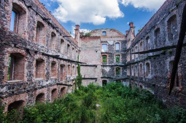 Vinnytsya Oblastı, Ukrayna 'daki su değirmeninin kalıntıları.
