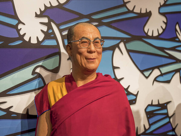 Dalai Lama XIV wax fugure 