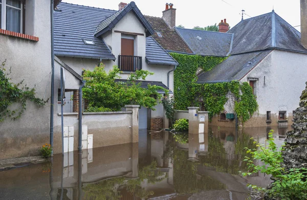 De fortes inondations dans la vallée de la Loire — Photo