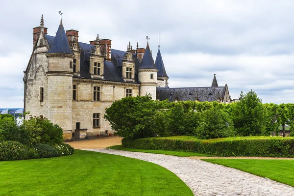 Blick auf den Park auf Schloss Amboise — Stockfoto