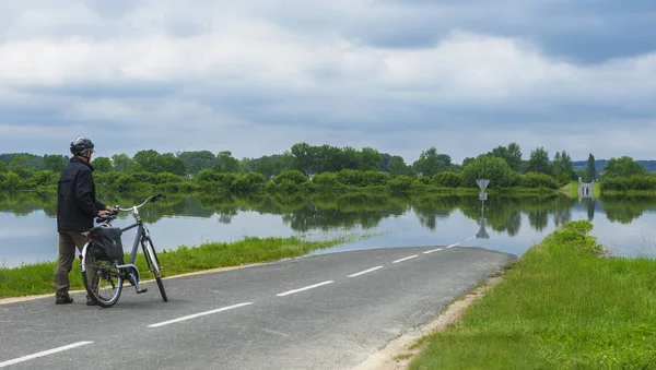 De fortes inondations dans la vallée de la Loire — Photo