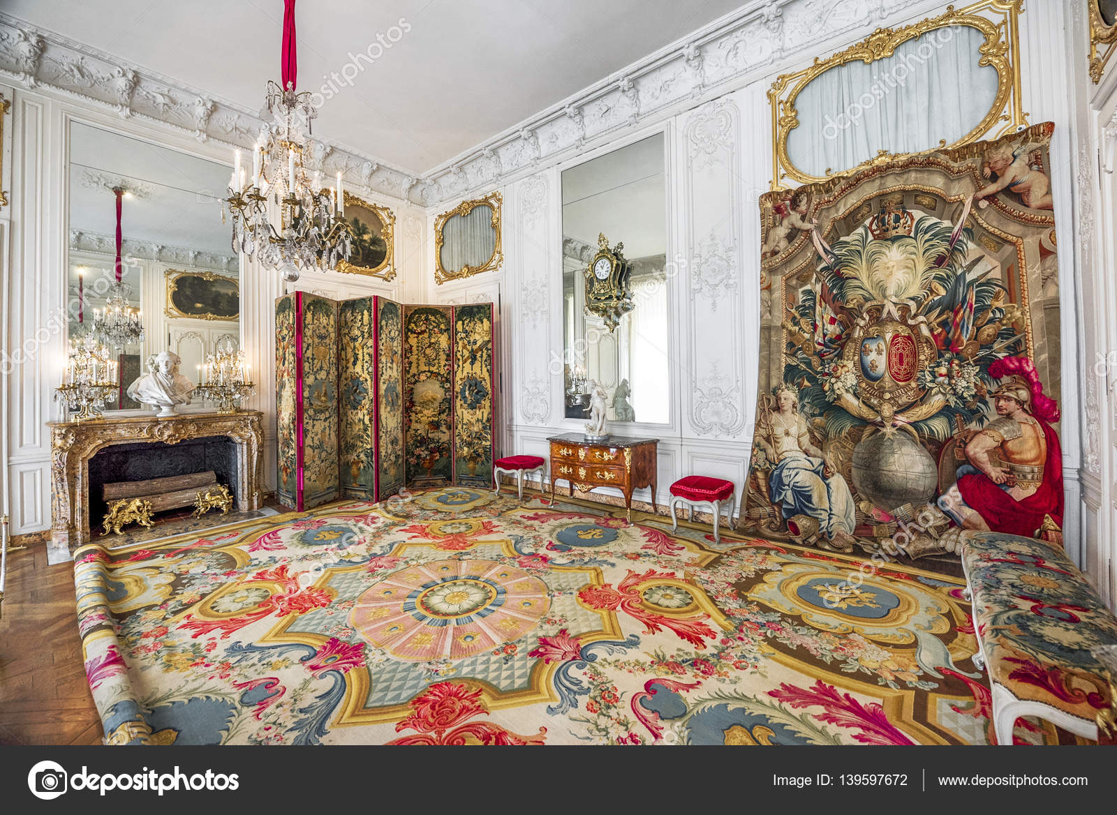 Luxuriöse Interieur des Schloss Versailles — Redaktionelles ... Luxuriöse Interieur des Schloss Versailles — Redaktionelles ...