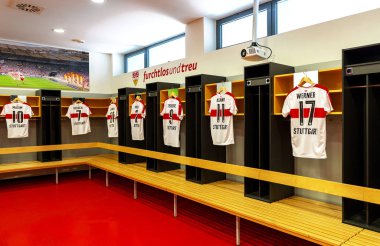 Fc Stuttgart soyunma odasında