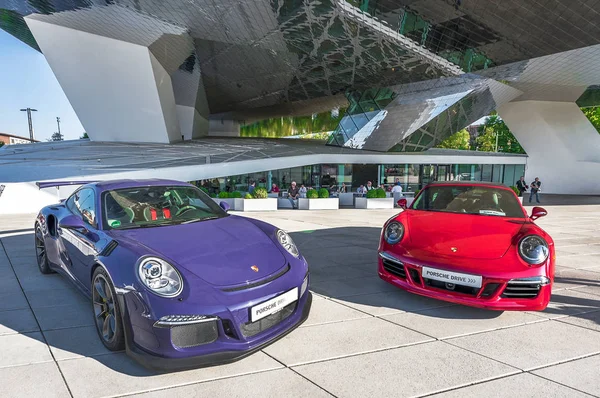 Welcome to Porsche museum — Stock Photo, Image