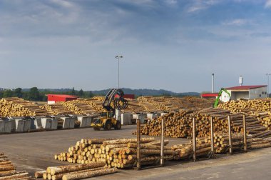 Büyük endüstriyel kereste fabrikası