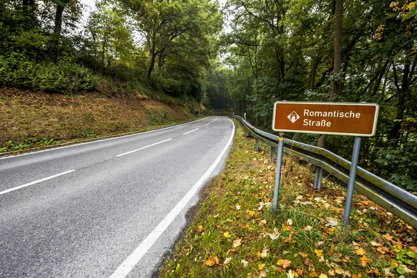 Romantiska vägen skylt — Stockfoto