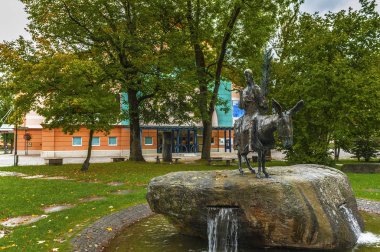 Oberammergau, Almanya - Ekim 2016: tutku göster: park tiyatro