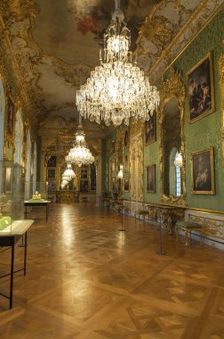 München, Almanya - Ekim 2016: Residenz München, salonlarında