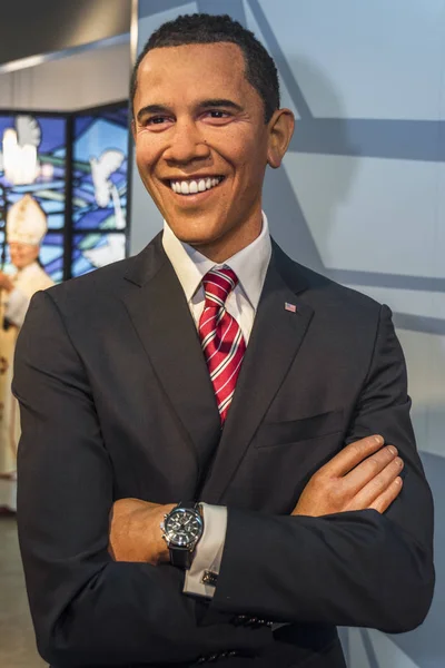 Берлин Германия Март 2017 Восковая Фигура Барака Обамы Музее Мадам — стоковое фото