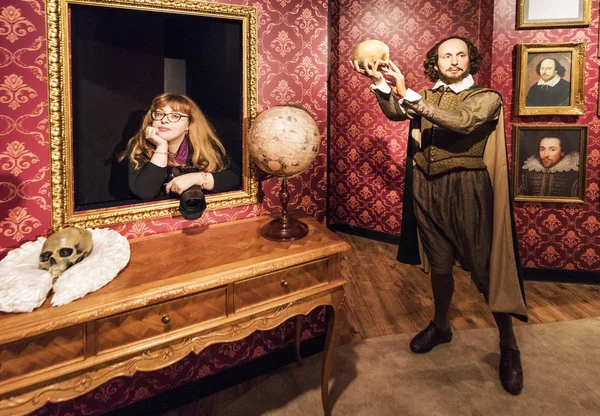 Berlin Almanya Şubat 2017 William Shakespeare Balmumu Şekil Madame Tussaud — Stok fotoğraf