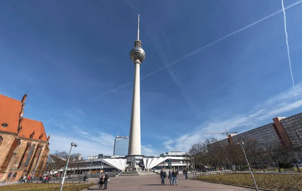 Berlin Deutschland März 2017 Fernsehturm Der Stadt — Stockfoto