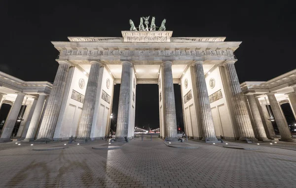 Berlín Březen 2017 Noční Pohled Braniborská Brána — Stock fotografie