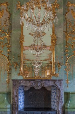 Berlin, Almanya - Şubat 2017:'Charlottenburg Sarayı'nın salonlarında