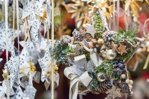 Various Bright Christmas New Year Decorations — Stock Photo, Image