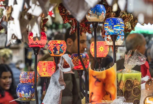 Schöne Handgefertigte Kerzenlampen Zum Verkauf Auf Der Jährlichen Mailänder Messe — Stockfoto