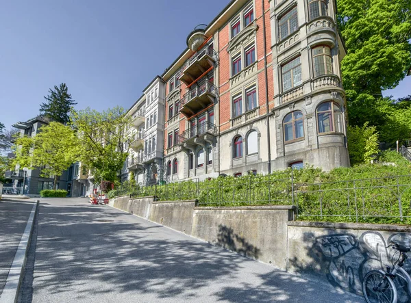 Zurich Suiza Abril 2017 Zona Residencial Centro Ciudad — Foto de Stock