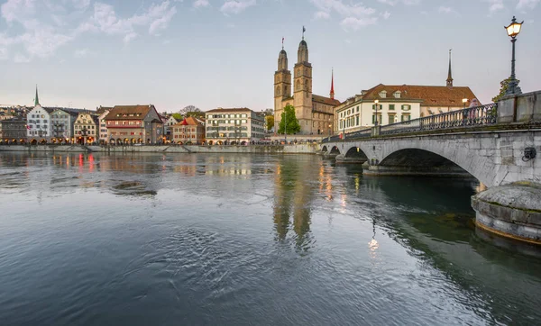 Zurich Switzerland April 2017 River View City Center — Stock Photo, Image