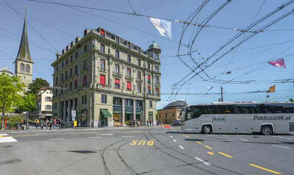 Lucerna Svizzera Aprile 2017 Passeggiate Nel Centro Della Città — Foto Stock