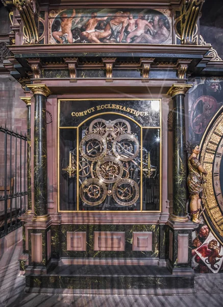 Orologio Astronomico Notre Dame Strasbourg — Foto Stock