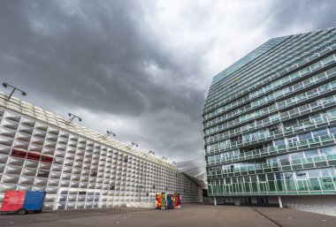 Basel, İsviçre - Mayıs 2017: St Jakob Park - resmi Stadyumu Fc Basel, görünüm