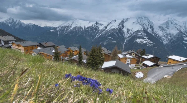 Alpine Landscape Murren Village Switzerland — Stock Photo, Image