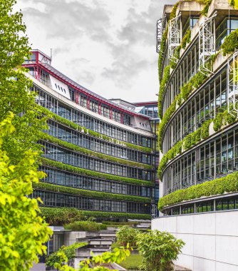 Strasbourg, Fransa - Mayıs 2017: insan hakları Avrupa Mahkemesi resmi bina görünüm