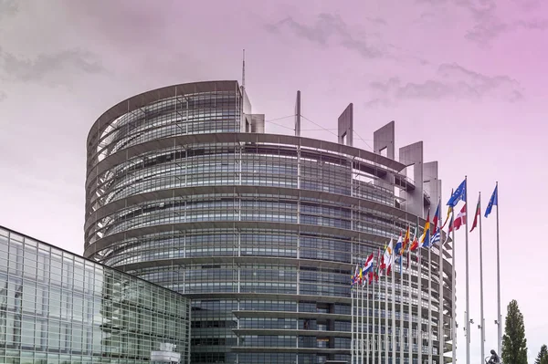 Strasburgo Francia Maggio 2017 Vista Sulla Costruzione Del Parlamento Europeo — Foto Stock