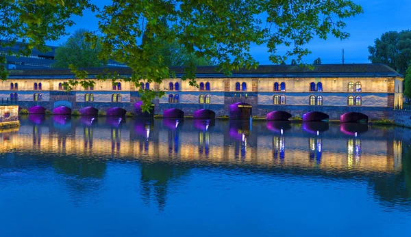 Estrasburgo França Maio 2017 Vista Noturna Sobre Barrage Vauban — Fotografia de Stock