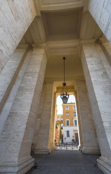 Rom Italien Augusti 2018 Yttre Galleri Peterskyrkan Katedralen — Stockfoto