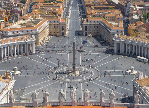 View on San Pietro Square and the city
