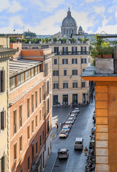 Rom Italien Augusti 2018 Visa Stadens Gator Från Fågelperspektiv — Stockfoto