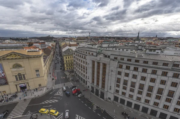 Flygfoto Centrala Prag — Stockfoto