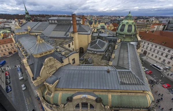 Prag Merkezinde Hava Manzarası — Stok fotoğraf