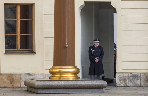 Wachablösung Auf Der Prager Burg — Stockfoto