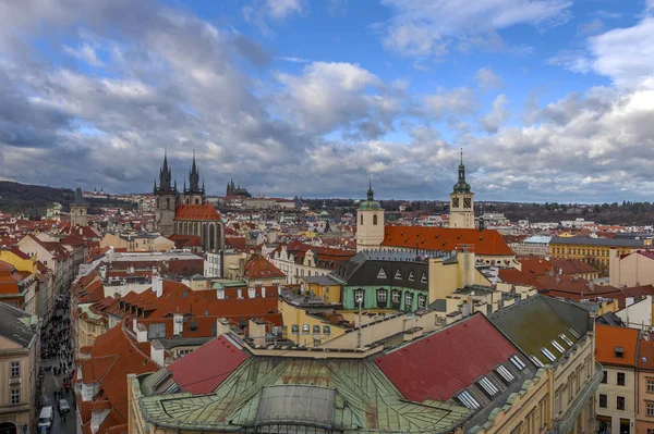 Luchtfoto Uitzicht Het Centrum Van Praag — Stockfoto