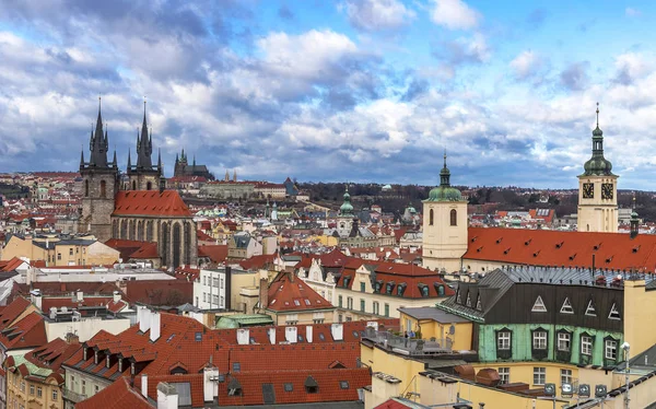 Luchtfoto Uitzicht Het Centrum Van Praag — Stockfoto