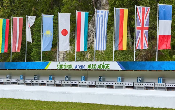 Anterselva Italy October 2018 Visiting Antholz Biathlon Arena — Stockfoto