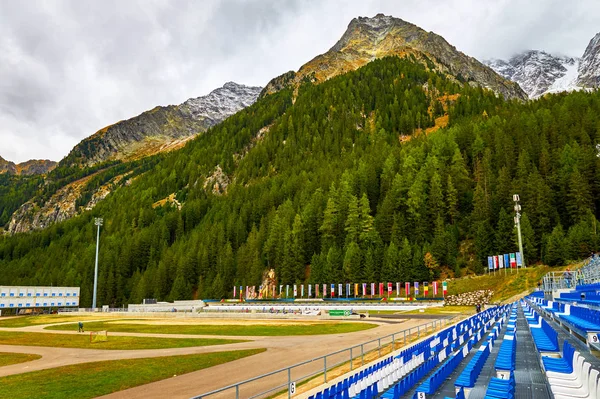 Anterselva Italy October 2018 Visiting Antholz Biathlon Arena — Stockfoto