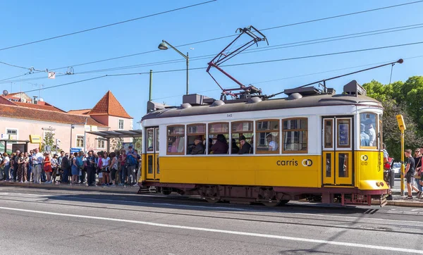 Trams Jaunes Traditionnels Lisboa — Photo