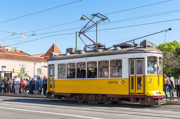 Trams Jaunes Traditionnels Lisboa — Photo