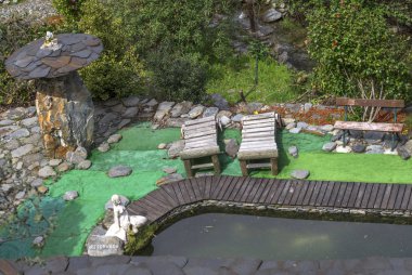 Portekiz 'in huzurlu kırsalında köy manzarası