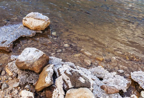 Sal Piedras Agua Del Mar Muerto Israel — Foto de Stock