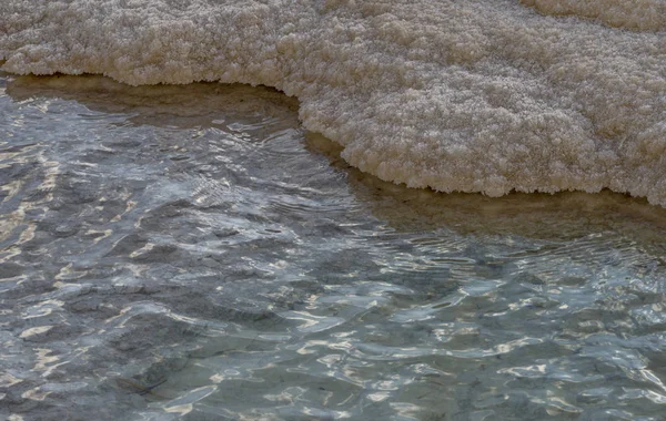 Salt and water of the Dead sea, Israel