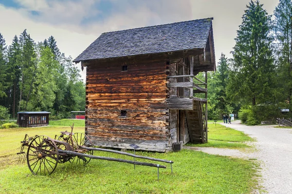 Старое Деревянное Здание Историческом Музее Сельской Жизни Открытым Небом Австрией — стоковое фото