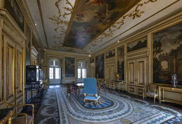 Впечатляющий Интерьер Королевского Дворца Келуц Португалия — стоковое фото